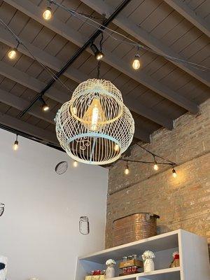 Cool bird cage light fixture!