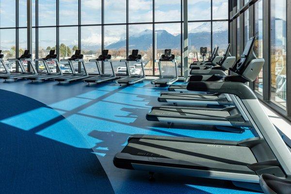 Snapshot of views from cardio equipment. Enjoy your fitness experience through cardio, fitness classes, or functional training.