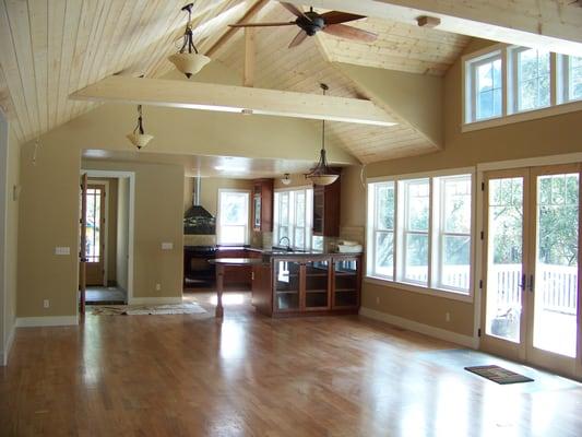 New great room in a new home built in Scotts Valley