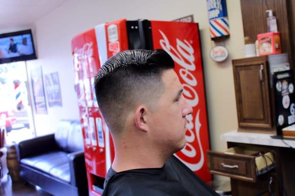 Taper comb over done by luis