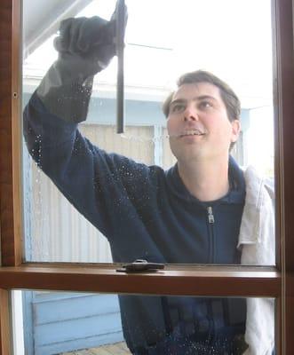 Owner--Isaac Russell Cleaning Windows