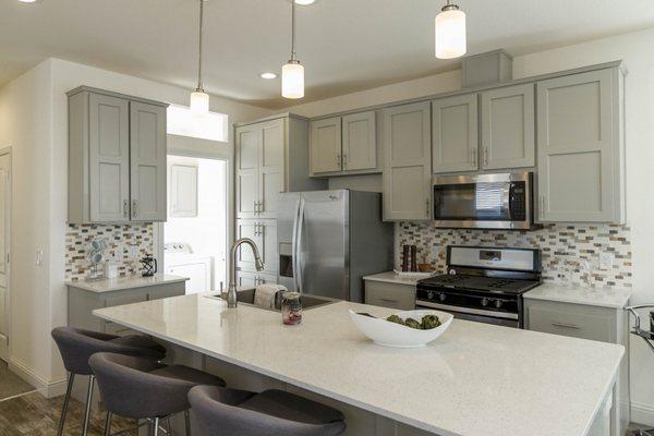 Custom kitchen design combining modern and traditional design.