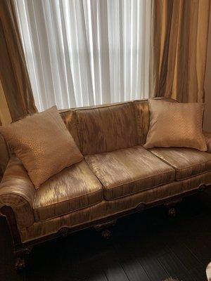 Excellent renovation of this antique sofa