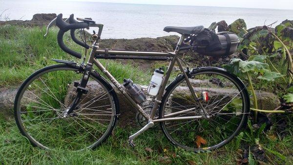 1992 Merlin Titanium with down tube shifter.  Still, my best ride.